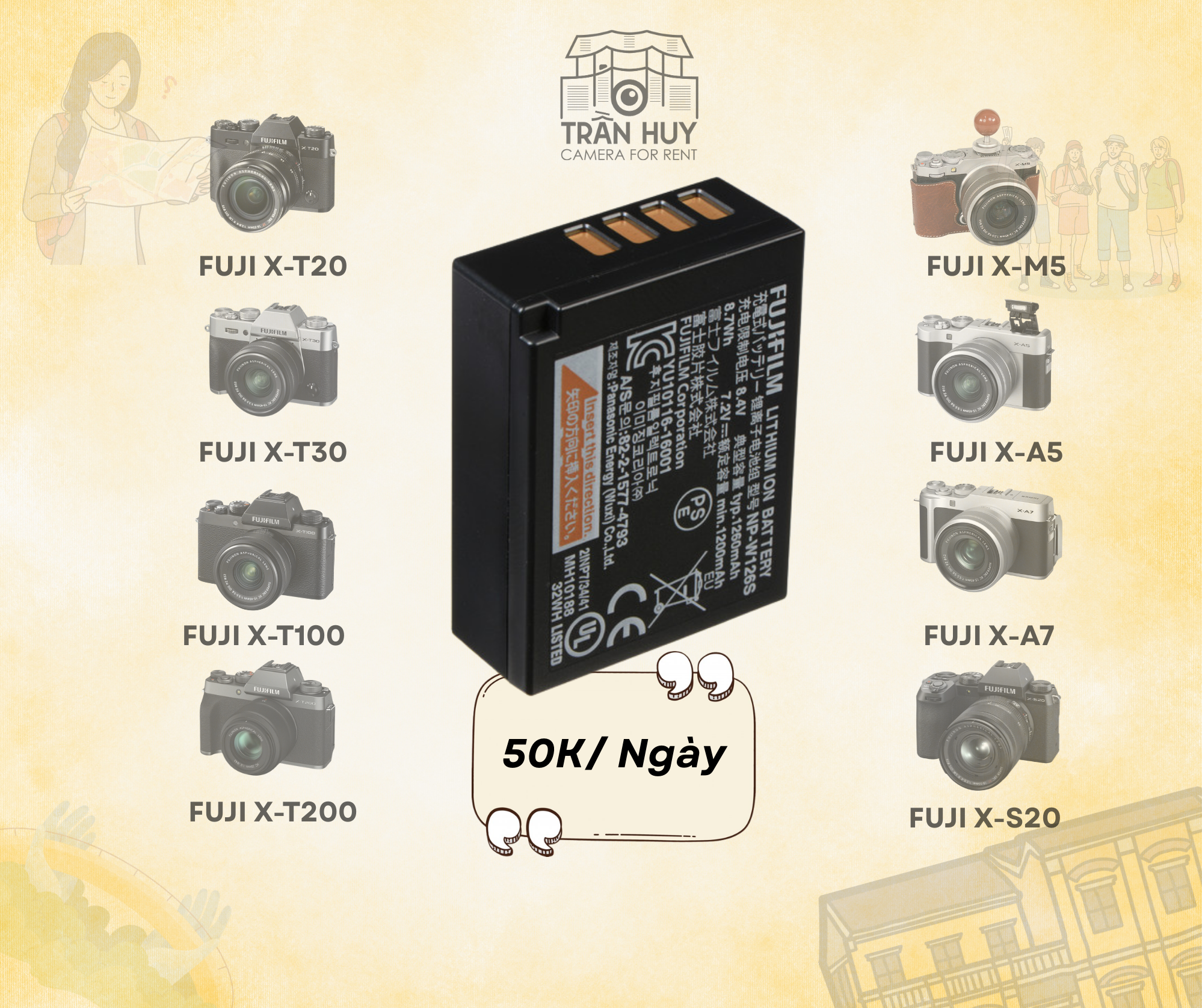 Pin NP-W126S (X-A5, X-A7, X-M5, X-T20, X-T30, X-T100, X-T200, X-S20)