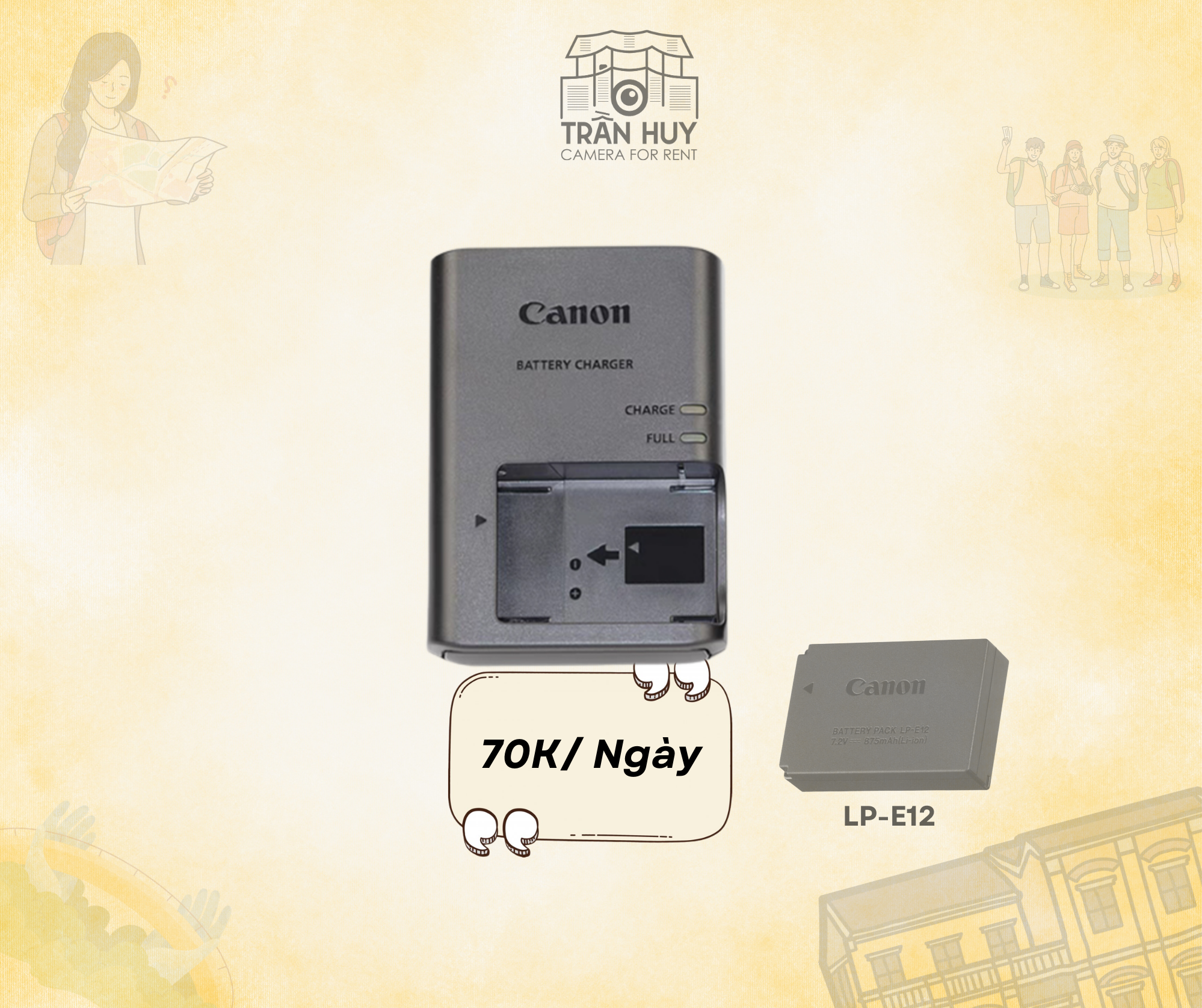 Bộ sạc đơn Pin Canon LP-E12