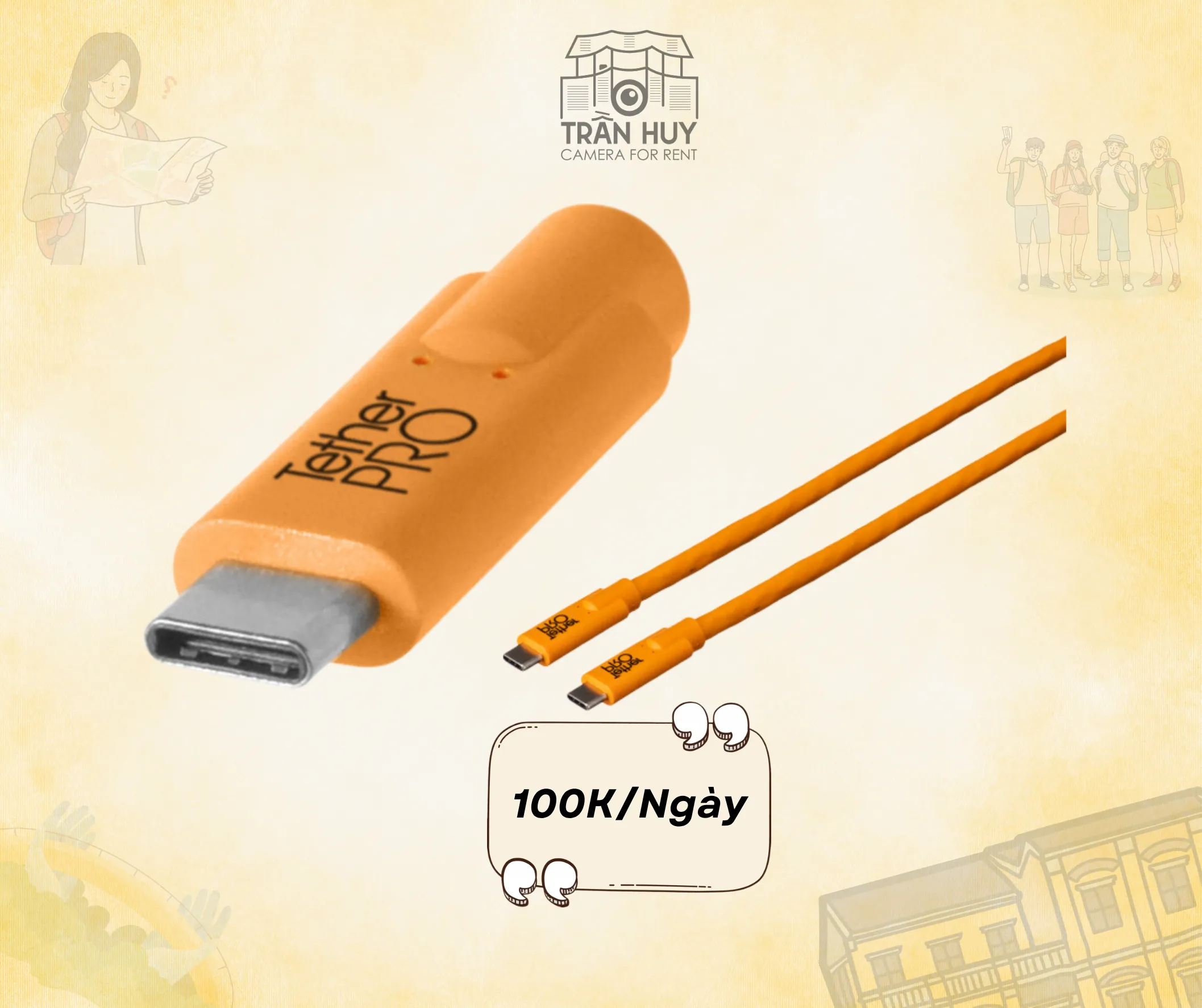 Dây cáp Tether TypeC  - Hình 1