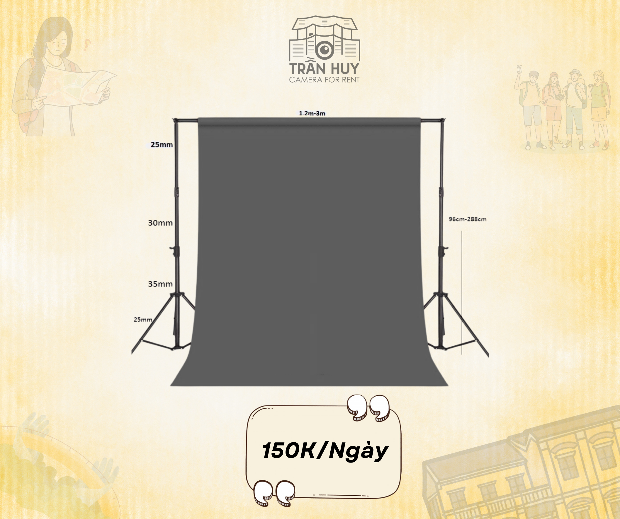 Phông vải cotton cao cấp phông nền chụp hình quay phim